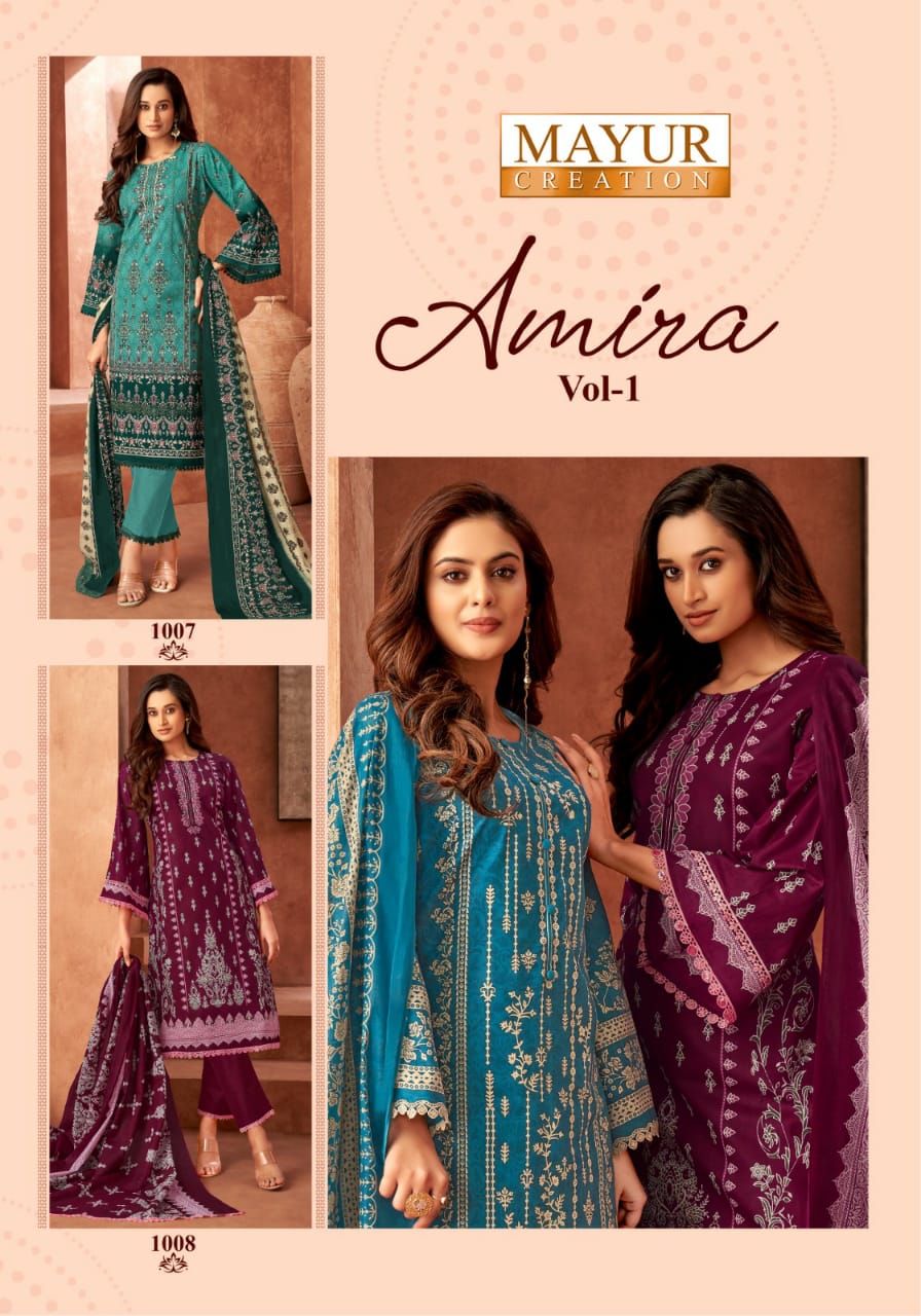 Amira Vol 1 By Mayur Printed Cotton Dress Material Suppliers In Mumbai